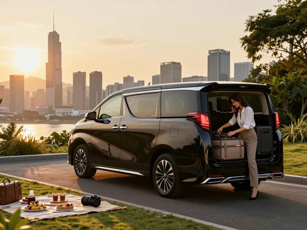 Cho thuê xe Toyota Alphard cho những trải nghiệm du lịch sang trọng trong thành phố.