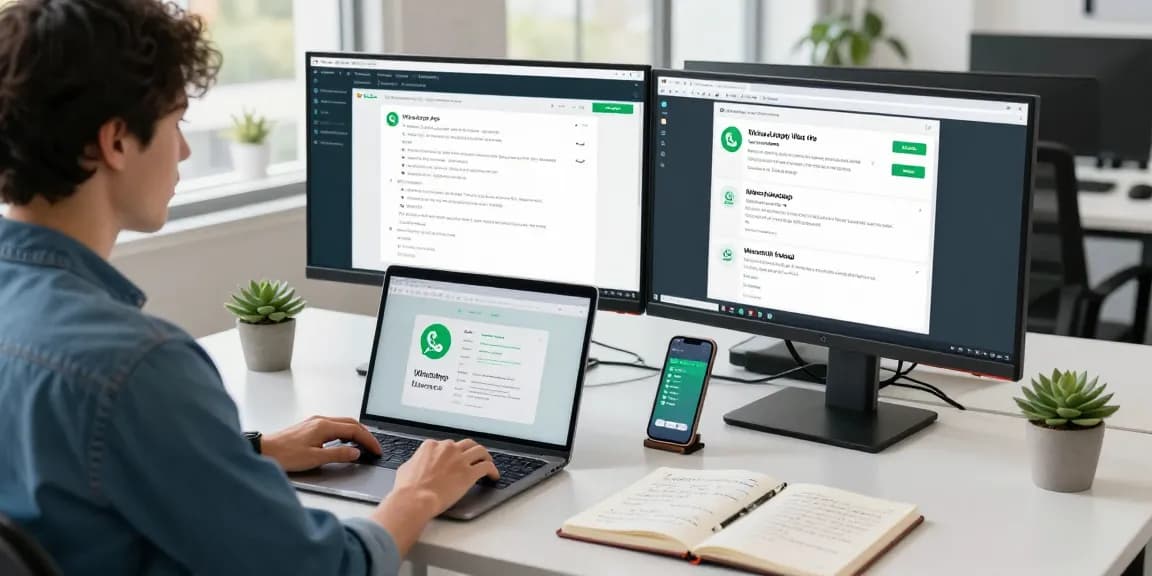 Engaging workspace showcasing WhatsApp網頁版 usage for seamless communication.