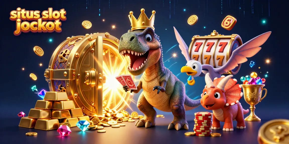 Experience the excitement of situs slot jackpot with vibrant characters, treasures, and dynamic elements.