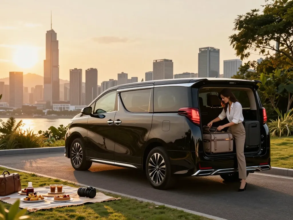 Cho thuê xe Toyota Alphard cho những trải nghiệm du lịch sang trọng trong thành phố.