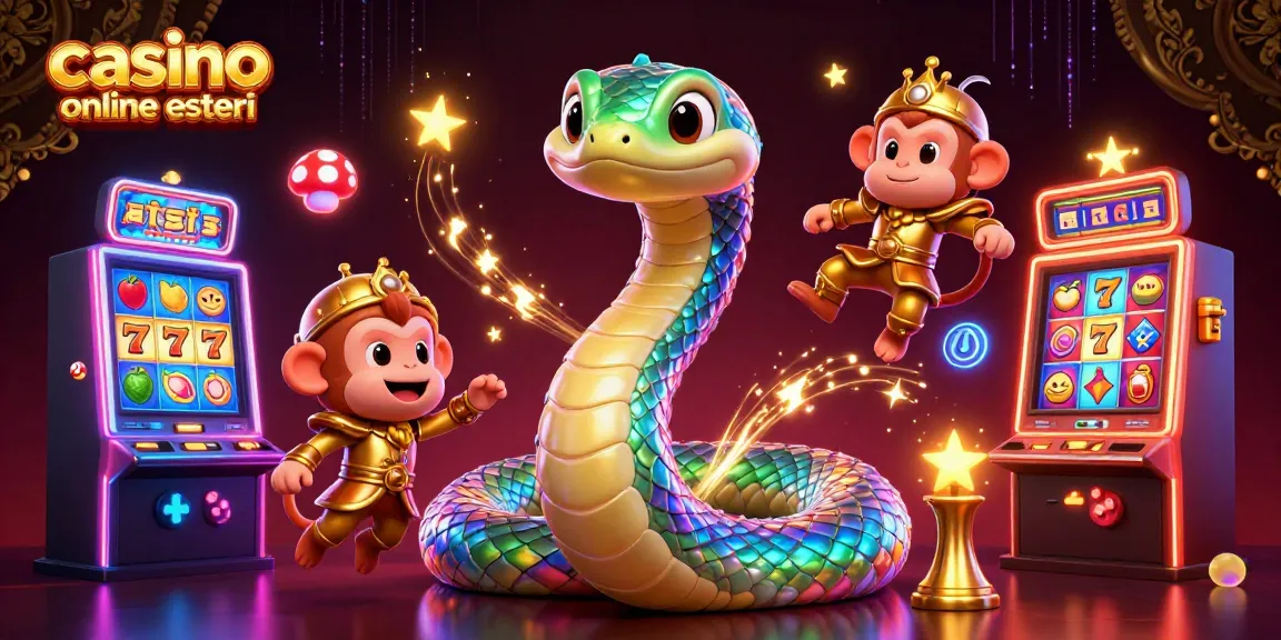 Giocare nei casino online esteri con il serpente arcobaleno e jackpot scintillanti.