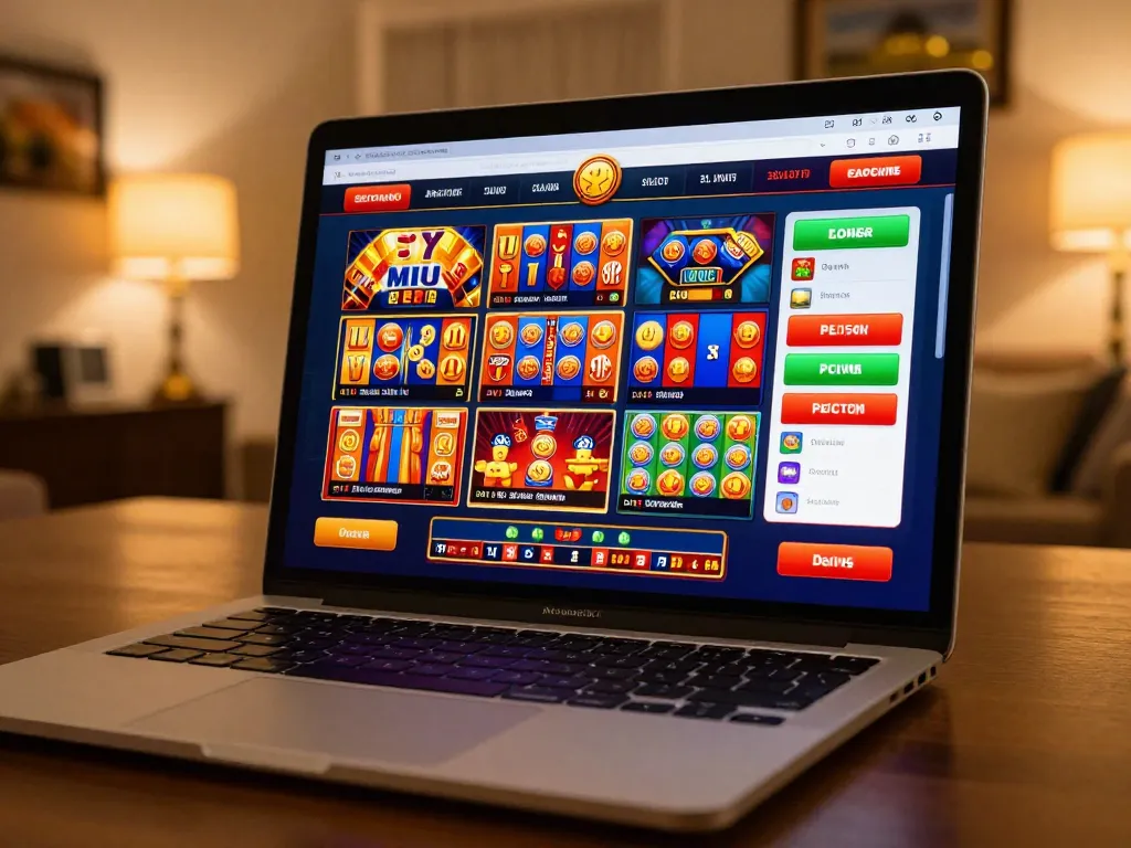 Engaged player enjoying online games at 888top with vibrant graphics and user-friendly interface.