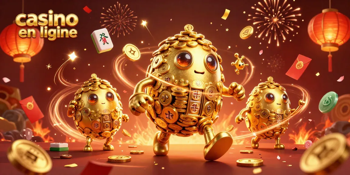 Faites l'expérience d'un casino en ligne vibrant avec un golem en or et des éléments festifs.