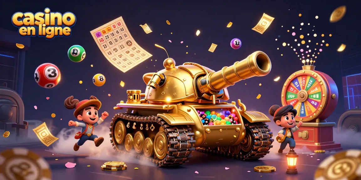 Engagez-vous avec le casino en ligne qui scintille d'excitation avec un tank doré!