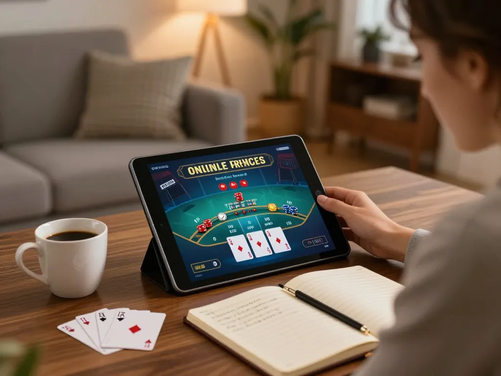 LC99 player engaged in online blackjack game on a tablet, showcasing strategic gameplay.