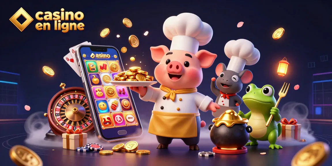 Gagnez des pièces d’or dans un casino en ligne avec un chef et ses assistants en action