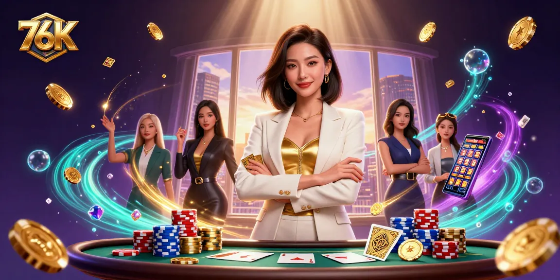Engage in thrilling gameplay at 76K with glamorous casino elements and dynamic action.