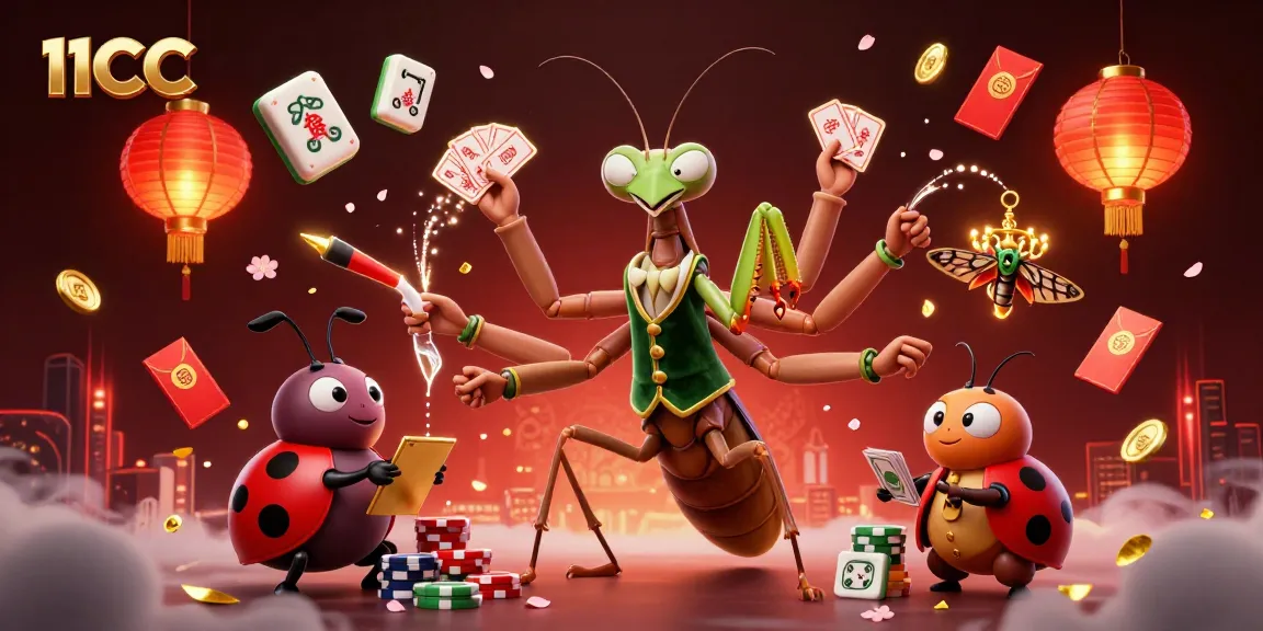 Engage with the thrilling 11CC casino experience featuring animated characters and vibrant visuals.