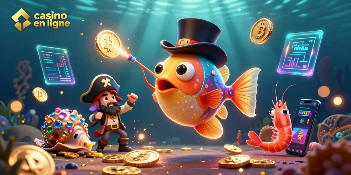 Jouez à des jeux de casino en ligne avec un poisson-lumière attirant des pièces d'or, un camarade crevette et un escargot mystérieux.