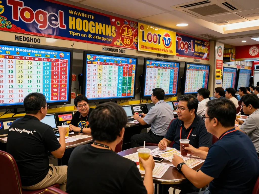 Exciting HK Lotto results displayed in a vibrant Togel Hongkong betting venue.