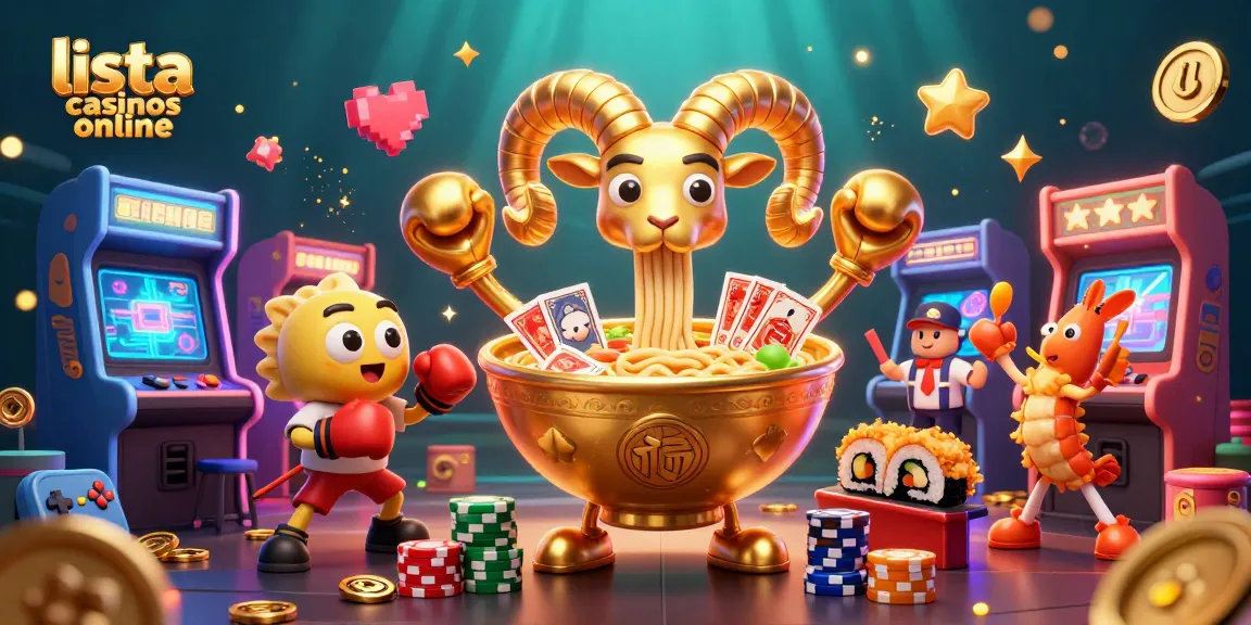 Gana experiencia en la lista casinos online con coloridos personajes de casino que celebran.