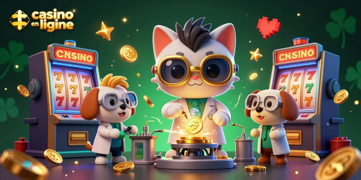 Jouez et gagnez en découvrant le casino en ligne sur cette illustration ludique et colorée