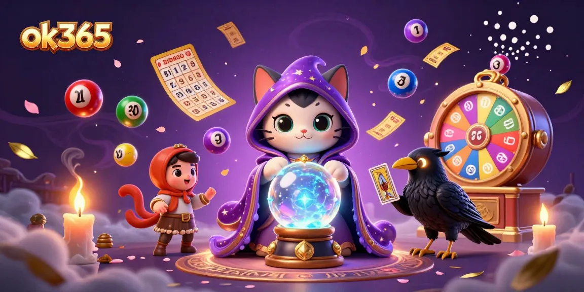 Engage with thrilling lottery magic at ok365 with vibrant balls, mystic characters, and a dynamic atmosphere.