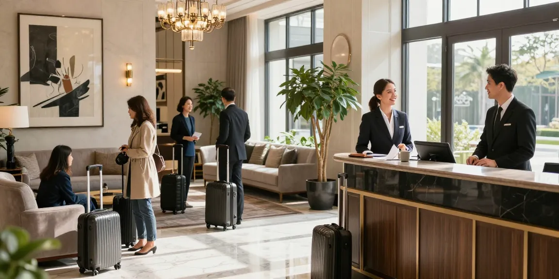 rokok 88 luxurious reception area at Carter Hotel with elegant design and warm hospitality
