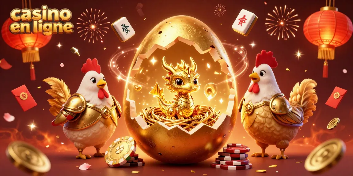 Le casino en ligne dévoile un dragon doré sur un lit de jetons de poker, magique et captivant.