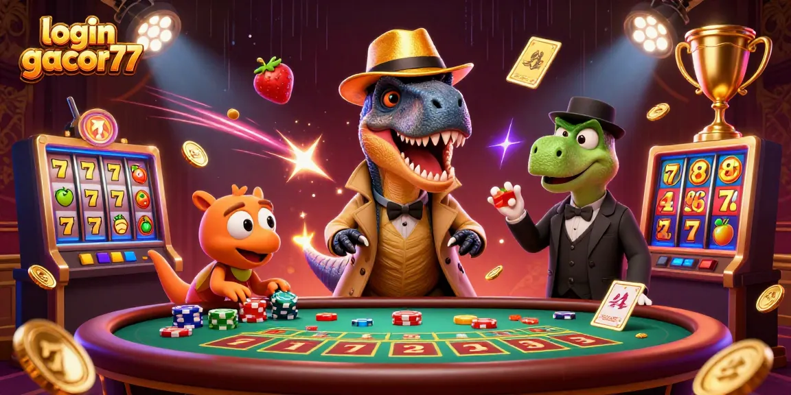 Menangkan permainan di situs login gacor77 dengan ilustrasi kasino terbaik yang penuh warna.