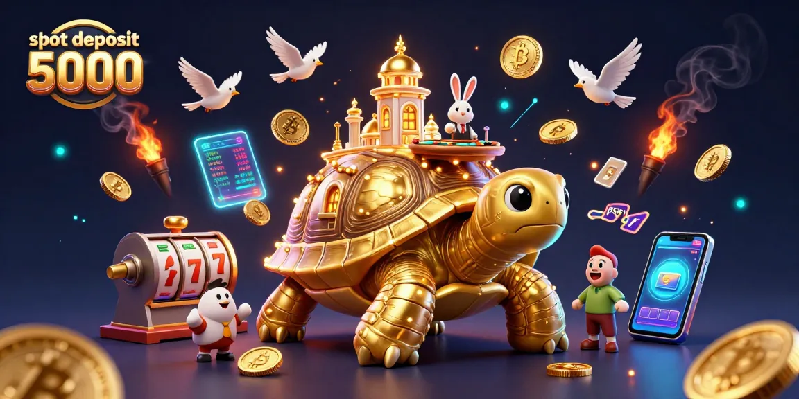 Engage with slot deposit 5000 through vibrant 3D illustration featuring exotic casino elements.