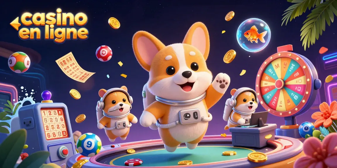 Gagnez avec le casino en ligne en profitant des jeux de hasard animés par un corgi astronaute.