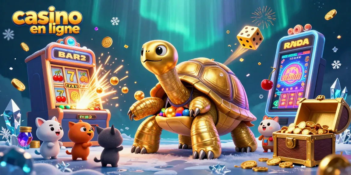 Jouer au casino en ligne avec des machines à sous et une tortue géante amusante