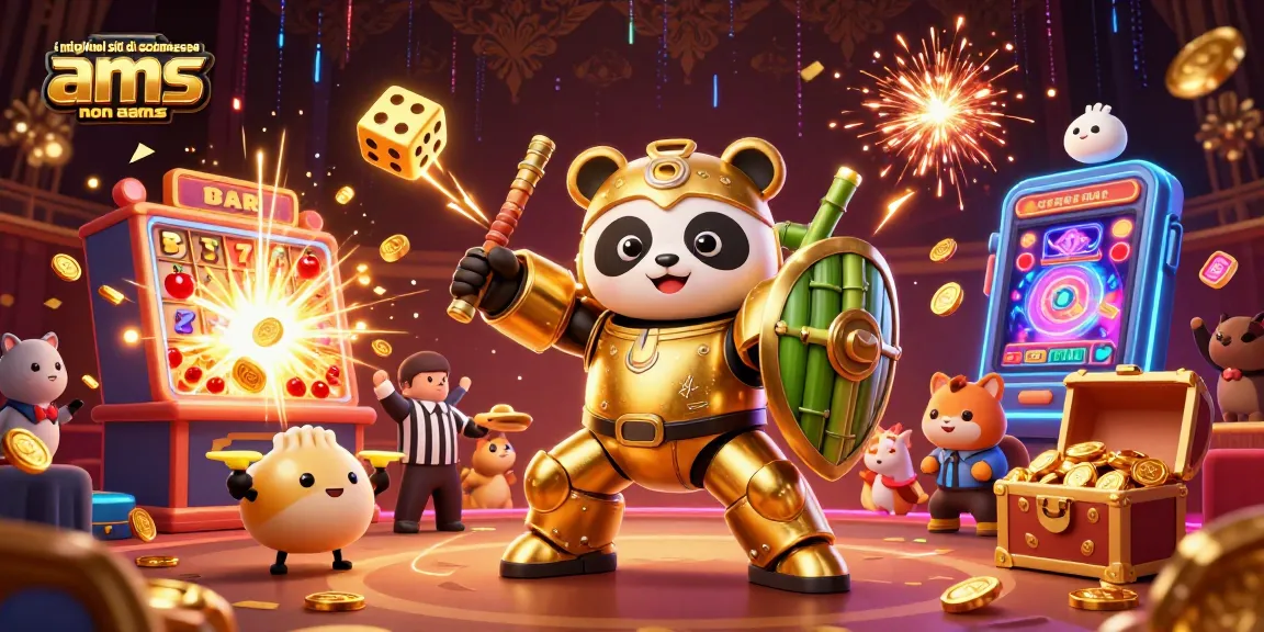 I migliori siti di scommesse non AAMS offrono avvincenti opportunità di vincita con un'illustrazione dinamica di un panda dorato.