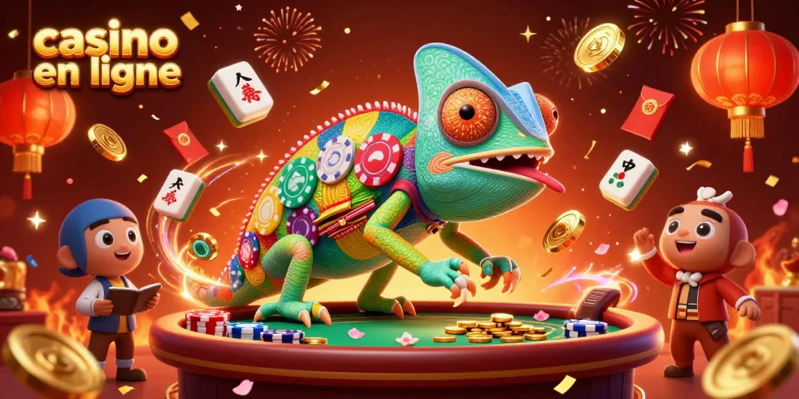 Faites un tour dans le monde fascinant du casino en ligne avec une illustration vivante et colorée.