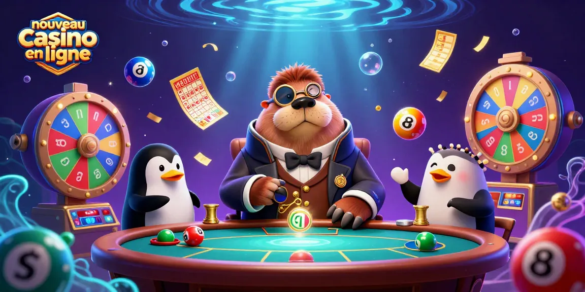 Découvrez le nouveau casino en ligne avec un phoque joueur de poker, un dealer pingouin et beaucoup d'éléments de loterie.
