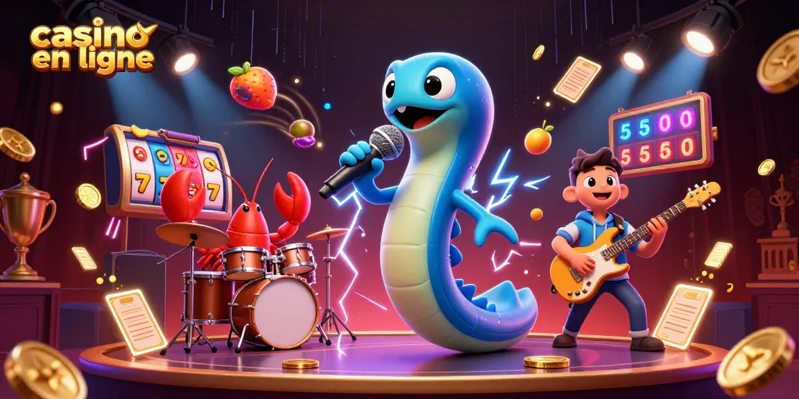 Jouez aux machines à sous dans un casino en ligne dynamique avec des personnages animés.