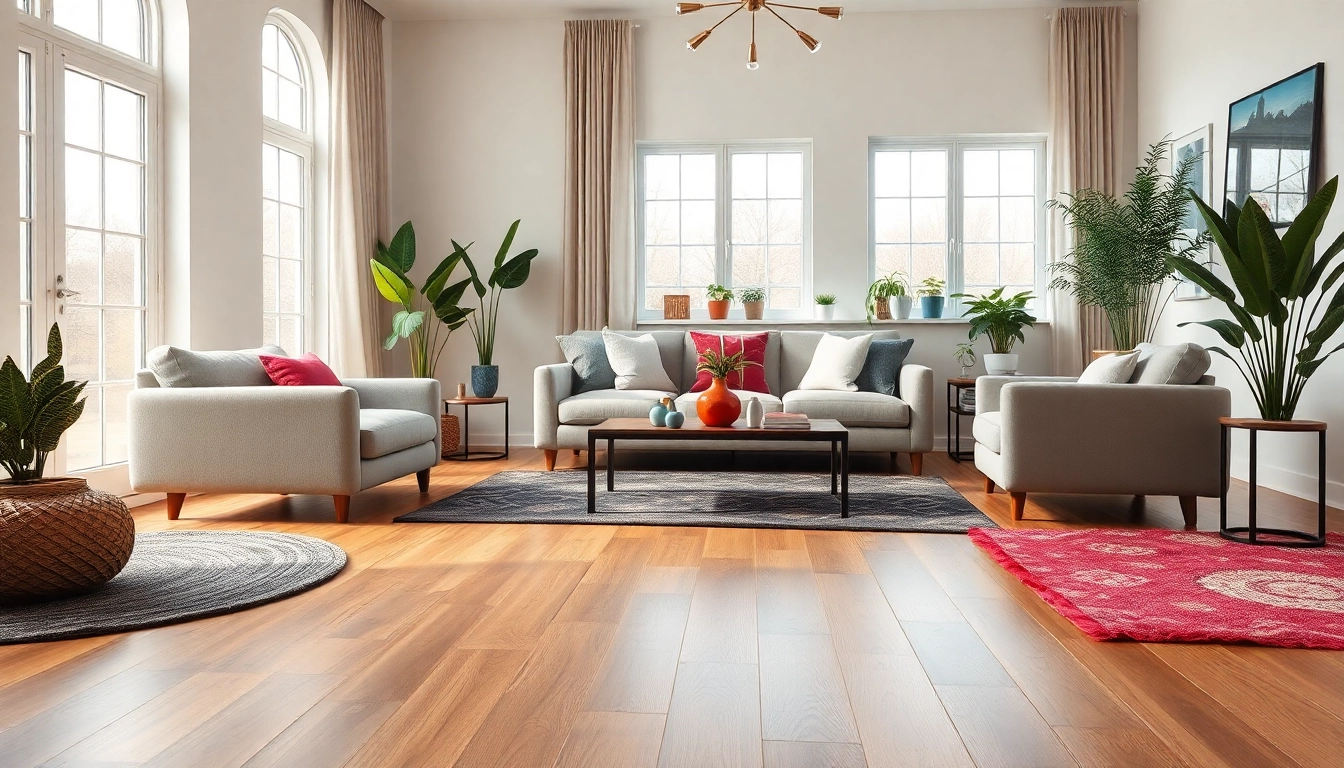 Transform your living space with stylish waterproof vinyl flooring featuring a natural wood look.