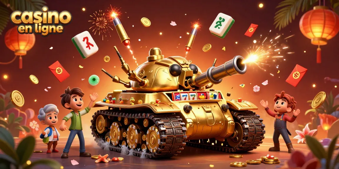 Des joueurs vivant l'expérience d'un casino en ligne dans un tank-bête doré animé.