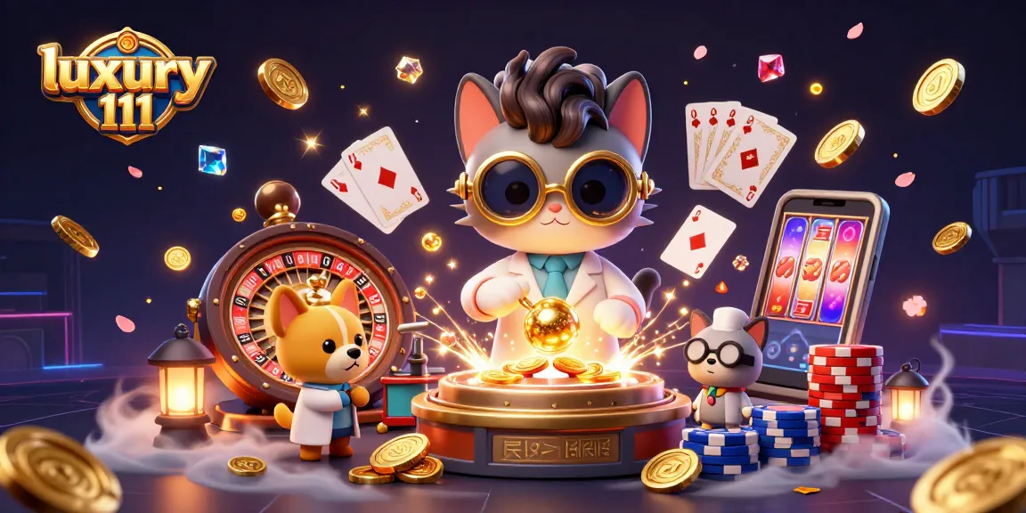 Experience luxury 111 with vibrant gaming elements in a colorful, immersive casino environment.