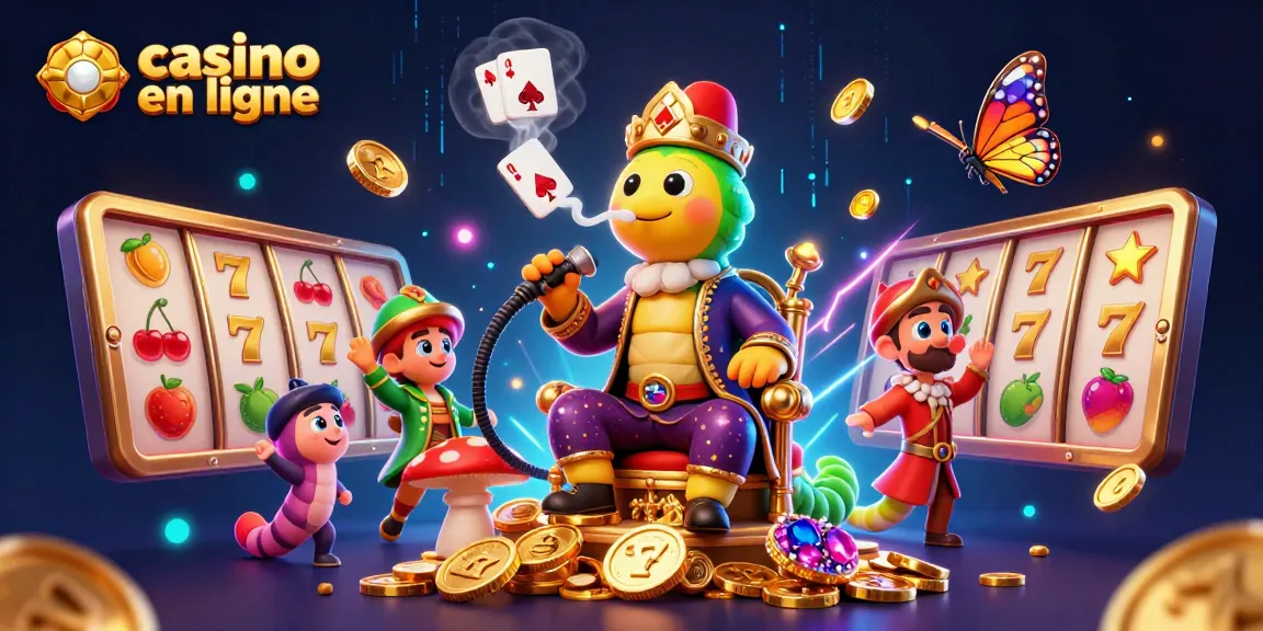 Déclenchez l'excitation du casino en ligne avec un chatoyant roi des cigares et des symboles de poker.