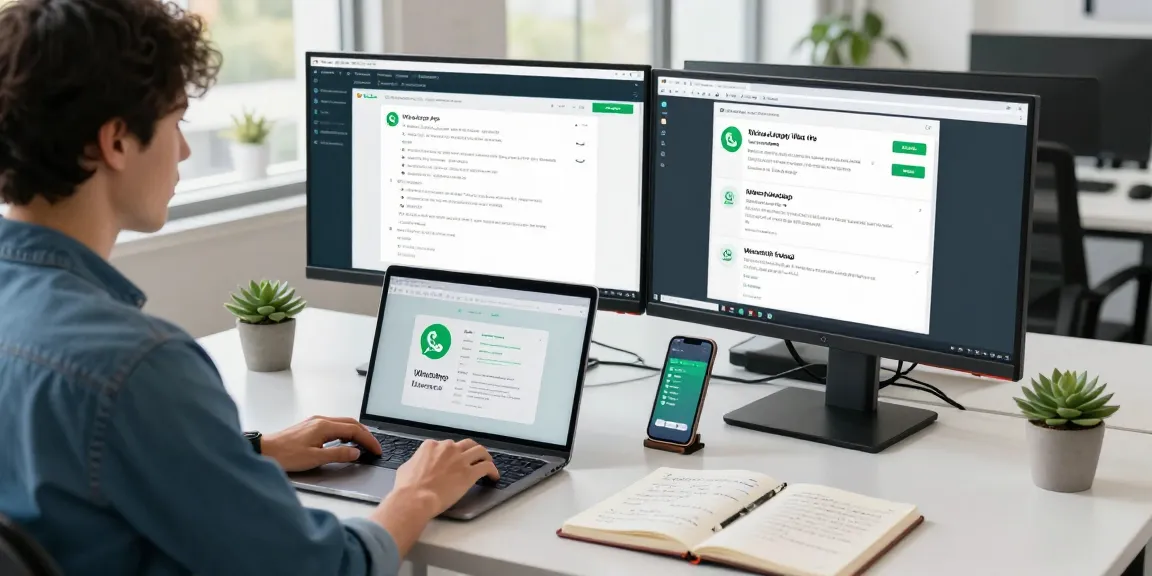 Engaging workspace showcasing WhatsApp網頁版 usage for seamless communication.