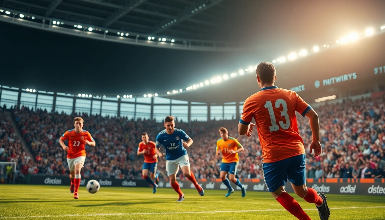 Streaming bolakami pertandingan sepak bola yang menampilkan aksi langsung dan penonton antusias.