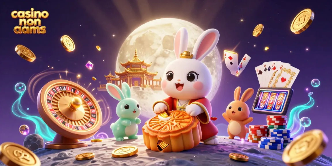 Gioca nel fantastico mondo del casino non aams con il coniglio lunare e chips d'oro volanti.