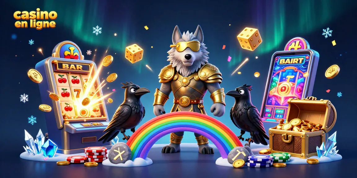 Machines à sous captivantes dans un casino en ligne avec des personnages de la mythologie nordique.