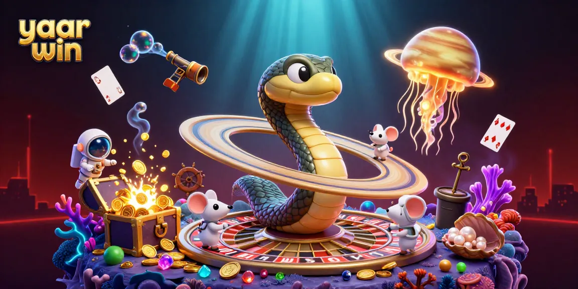 Bet on yaar win with unique underwater casino scene featuring astronauts and cosmic dealer.
