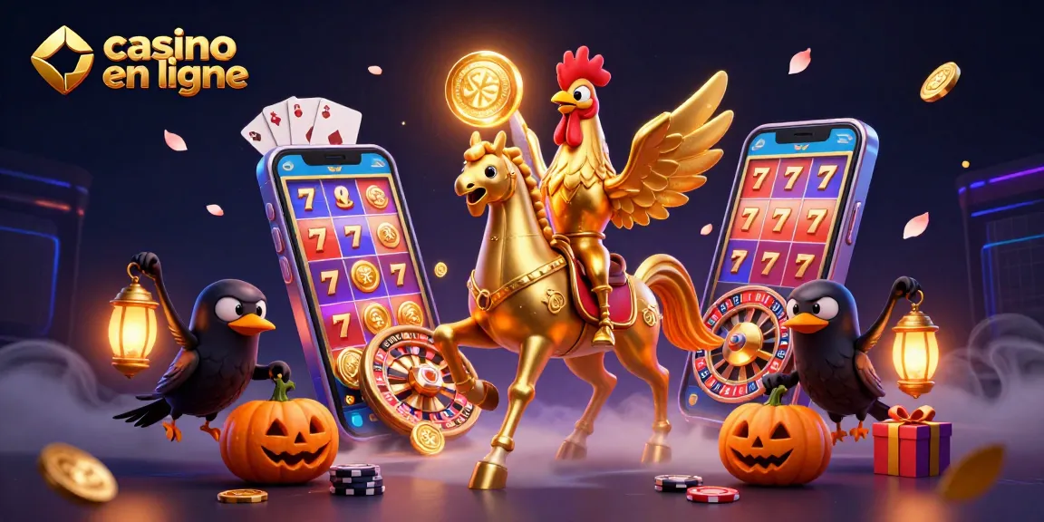 Des jeux captivants de casino en ligne avec un coq doré et des amis fantastiques dans une illustration détaillée