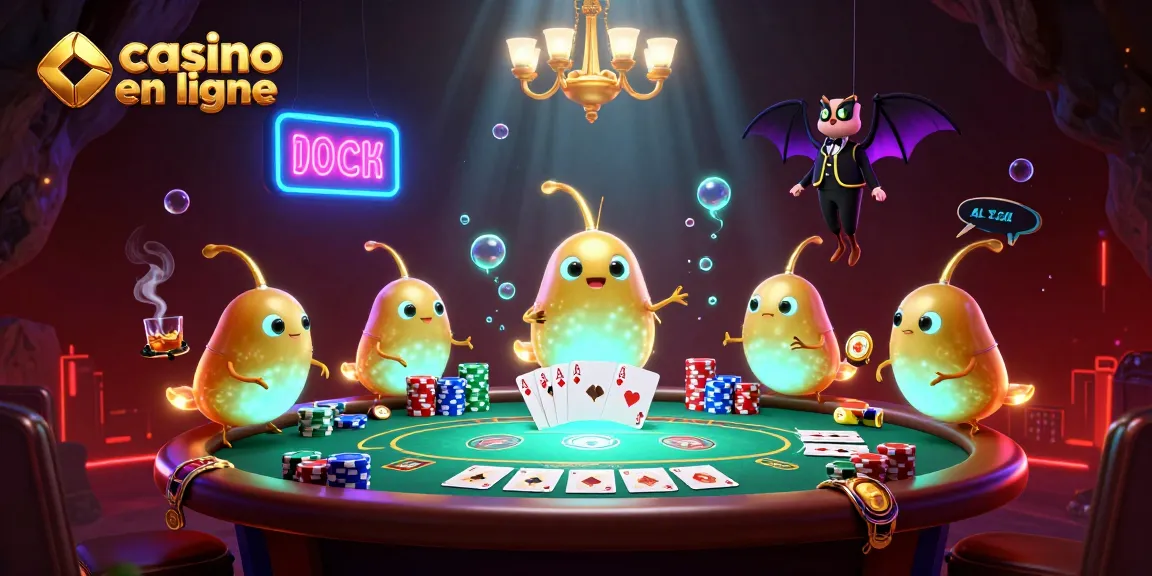 Appréciez notre casino en ligne illuminé par des vers luisants dans une scène vibrante et colorée.