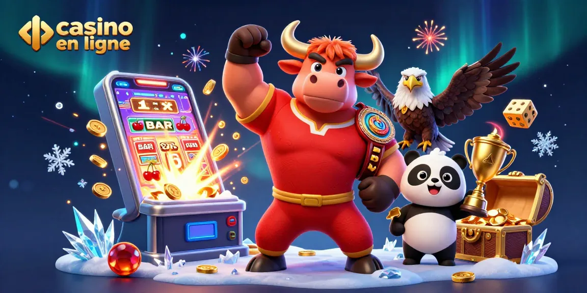 Illustrez votre expérience de casino en ligne avec divers éléments de jeu animés.